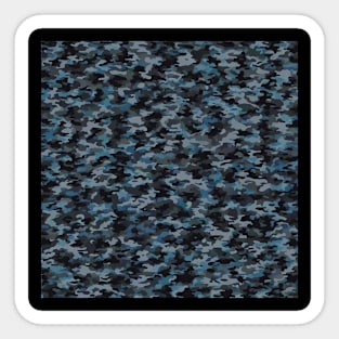 Blue grey and black camo pattern Sticker